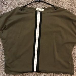 Army Green Stripped Shirt